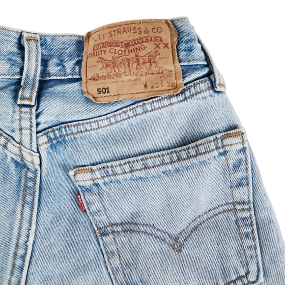 ‼️SOLD‼️ VTG Levi's 501 XX Original True Vintage Frayed Cut Off Distressed Denim - Picture 16 of 16